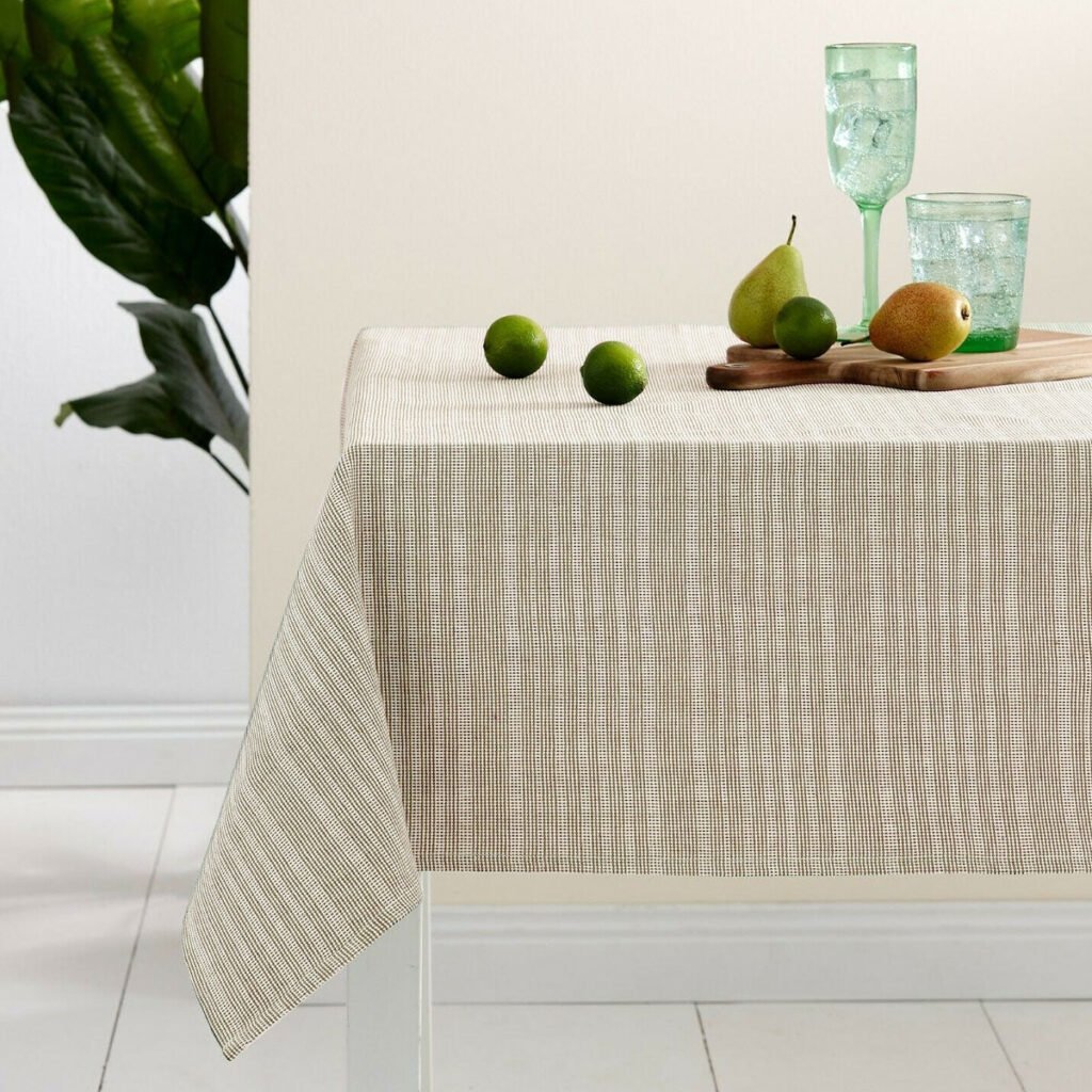 Beige Eco Cotton Rich Tablecloth (150x225cm)