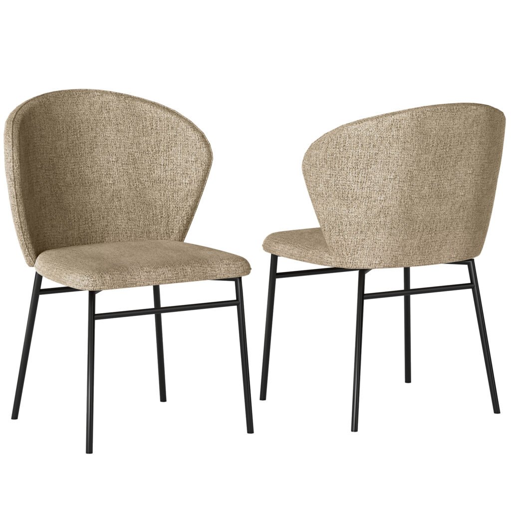 Set of 2 Compact Dining Chairs