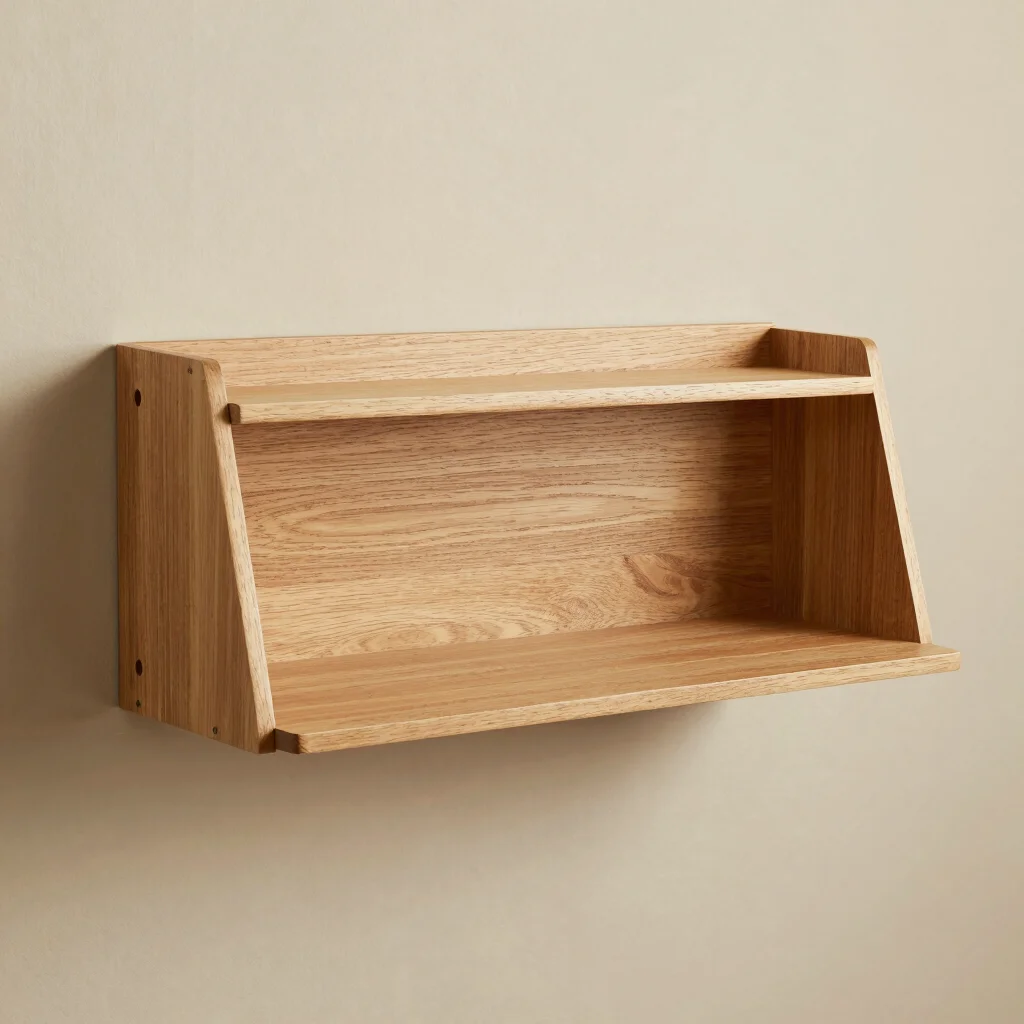 Wall-Mounted Folding Desk Shelf